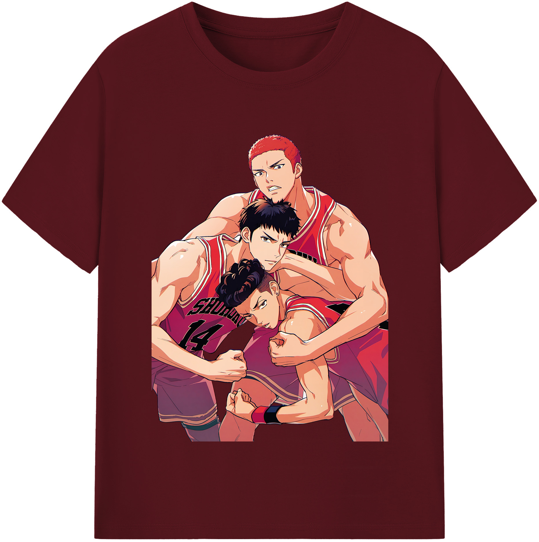 SLAM DUNK／スラムダンク 綿100％半袖Tシャツ（フロントプリント）